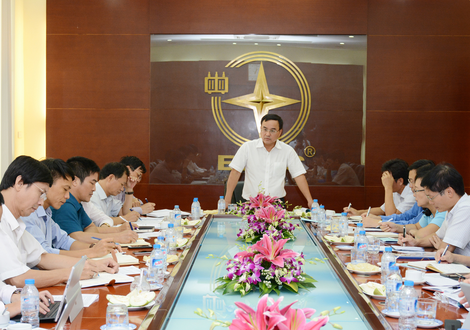 Đồng chí Dương Quang Thành - Chủ tịch Hội đồng thành viên EVN đến thăm và làm việc với EEMC