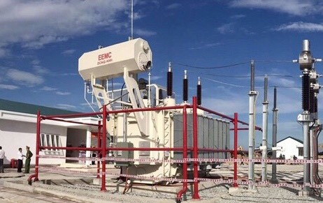 Trạm biến áp 110kV do Tổng thầu EEMC thi công tại Nhà máy điện mặt trời Cẩm Hòa đã chính thức hòa lưới quốc gia ngày 12/6/2019